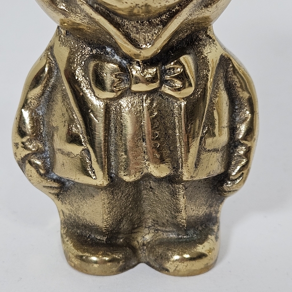 Vintage Disney Mickey Mouse Brass Figure Collectible 1960’s w/ Natural Patina - Picture 9 of 10